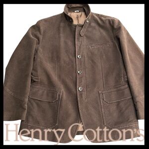 Henry Cotton's Brown Modern Country Classic Fit Brushed Cotton Jacket (M)